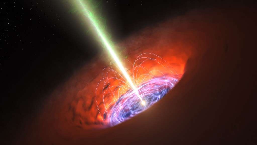Un trou noir supermassif au centre d'une galaxie Un trou noir supermassif au centre d'une galaxie
