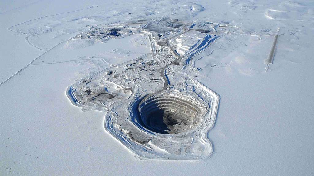 La mine de diamant de Diavik, au Canada La mine de diamant de Diavik, au Canada