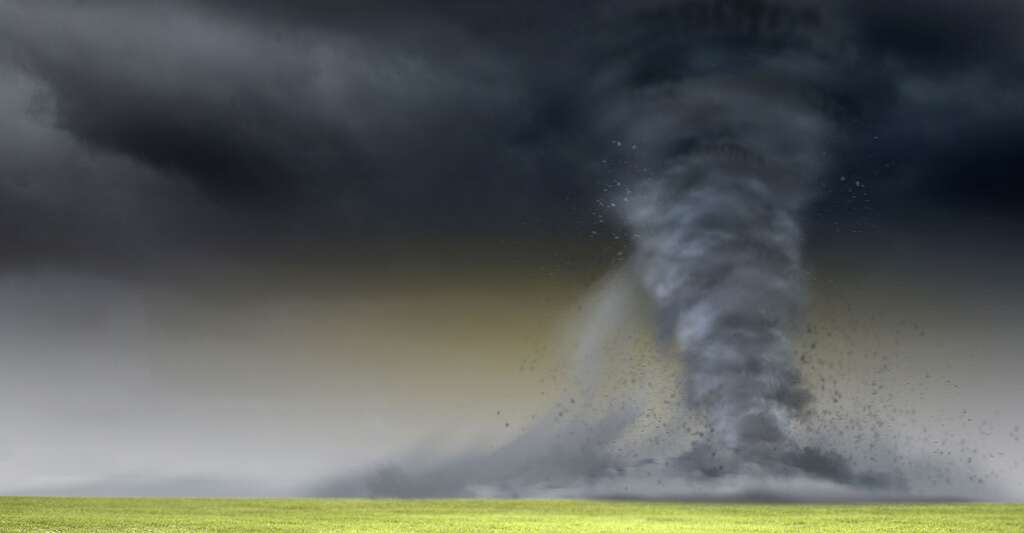 Phénomènes cycloniques : définition, classification et dénomination. Ici, une tornade traversant les champs aux États-Unis. © Sergey Nivens, Shutterstock