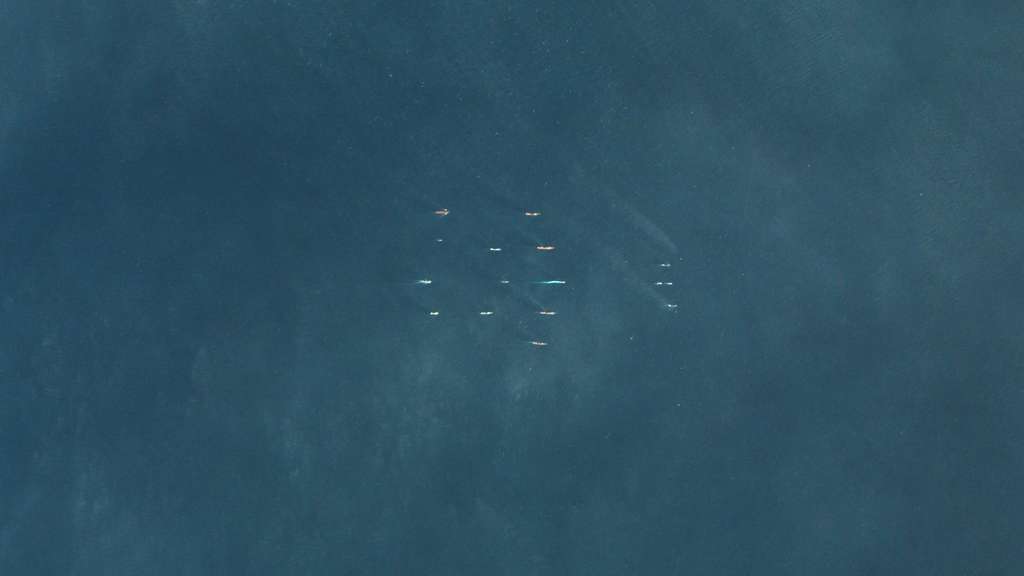Les navires de guerre russes à Tartous en Syrie (24 février). © 2022 Planet Labs PBC