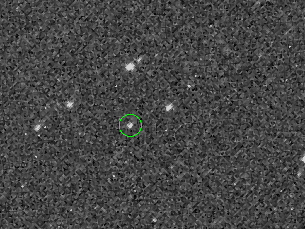 Première image de l’astéroïde Bennu prise le 17 août par Osiris-Rex. © Nasa, Goddard, University of Arizona