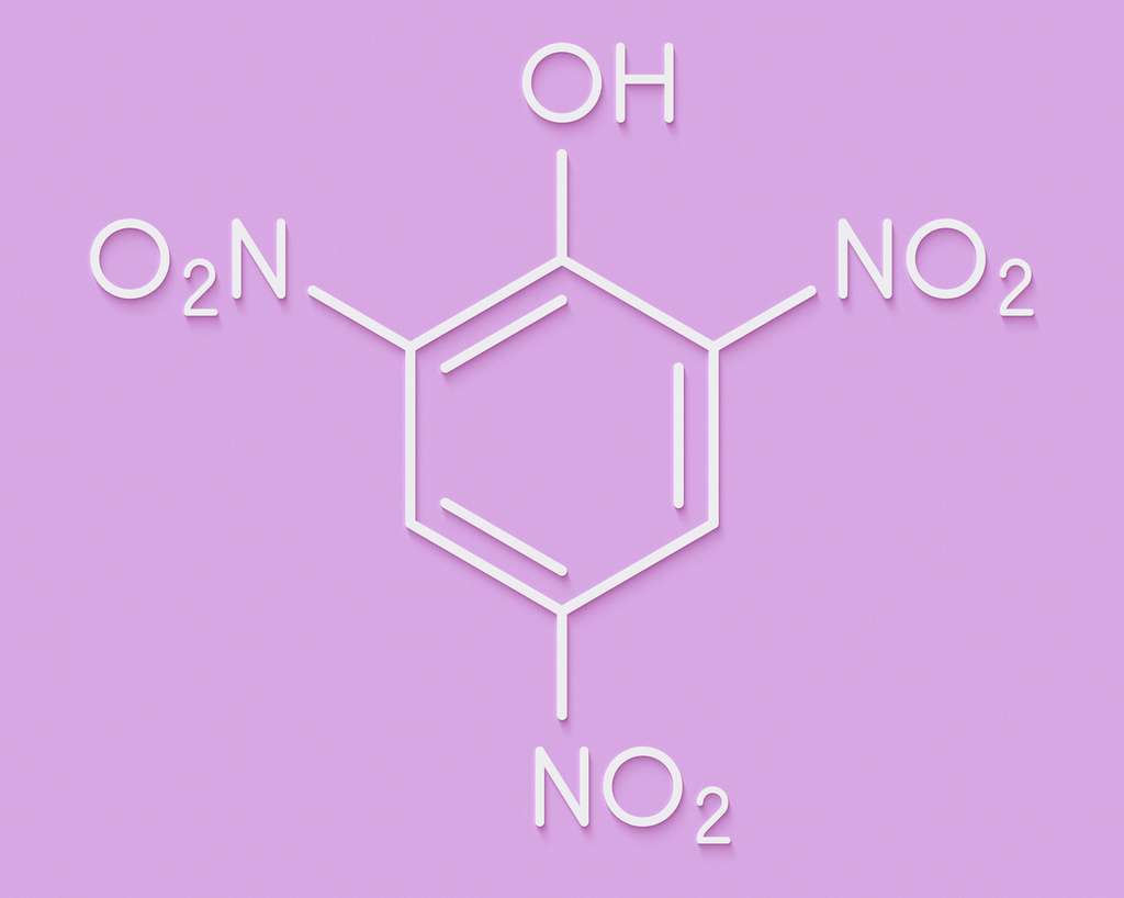Picric acid (2,4,6-trinitrophenol) is a powerful explosive.  © molekuul.be, Fotolia