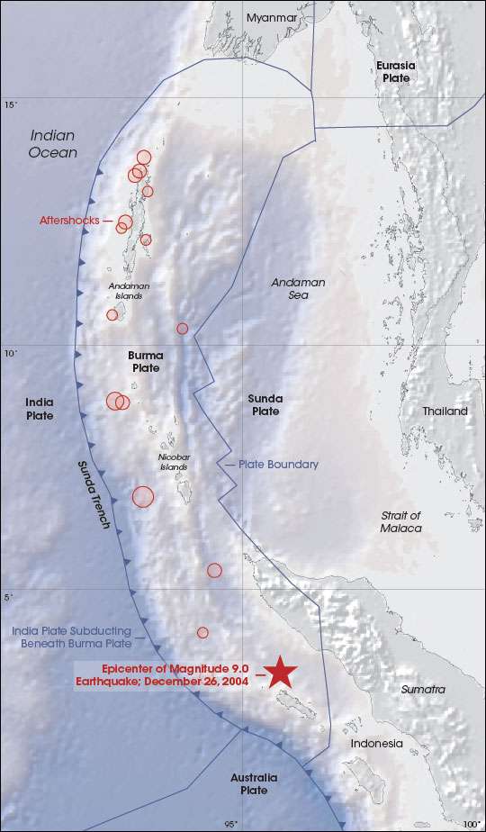 Carte des épicentres des séismes Carte des épicentres des séismes