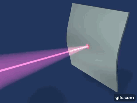 La vibrométrie laser détecte les mouvements d’une surface en mesurant l'effet Doppler dû à la vibration entre le signal émis et le signal réfléchi. © C.D, d'après Polytec, YouTube, Gifs.com