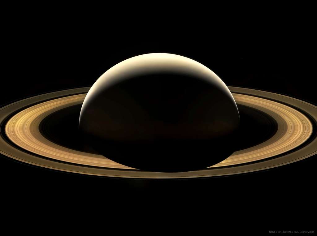 En route vers Saturne pour son grand plongeon. Images de Cassini prises le 13 septembre, traitées et assemblées par Jason Major. © Nasa, JPL-Caltech, SSI, Jason Major