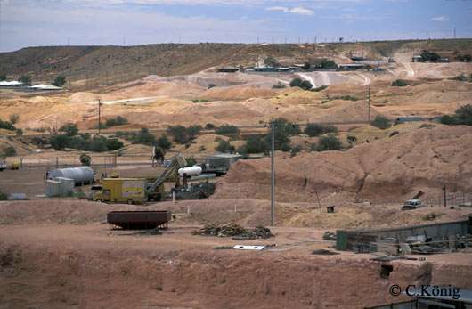Coober Pedy champs d'opales…