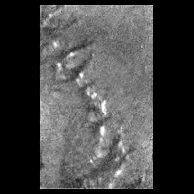 Une image prise par l'instrument DISR Huygens. (crédits : ESA/NASA/JPL/University of Arizona)