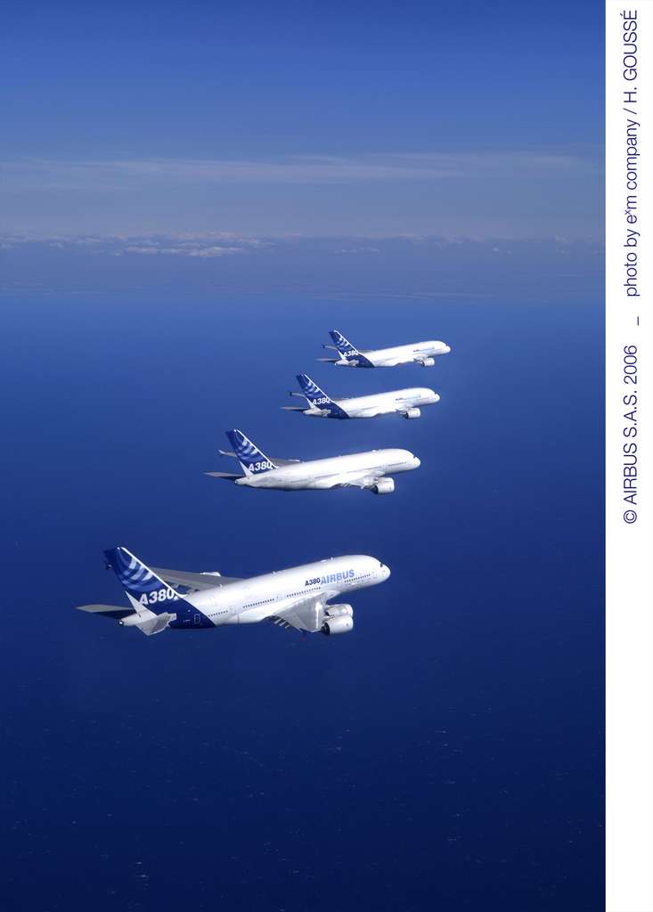 Vol en formation de 4 A380 ! Vol en formation de 4 A380 !