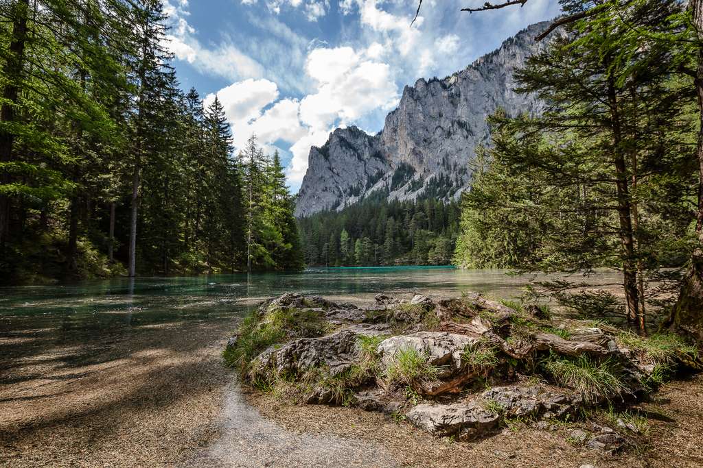 Le lac Vert, au pied des Alpes autrichiennes Le lac Vert, au pied des Alpes autrichiennes