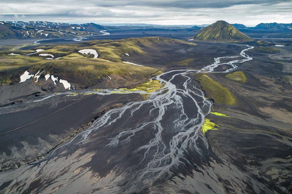 L'Islande vue du ciel : aux portes de Fjallabak L'Islande vue du ciel : aux portes de Fjallabak
