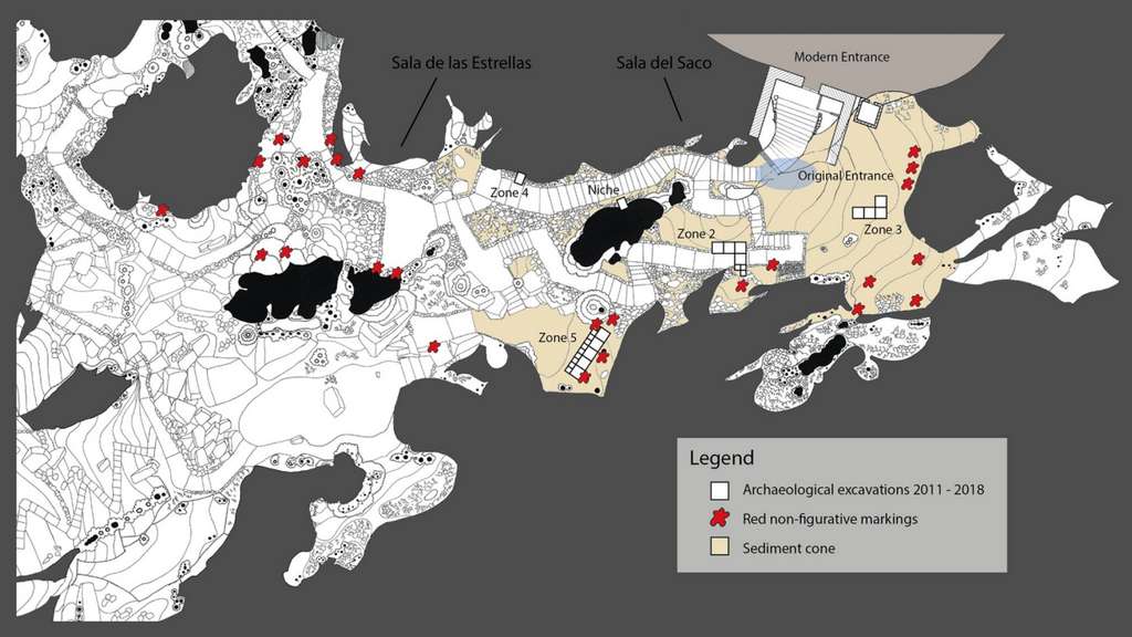 Carte des excavations réalisées. © Ramos-Muñoz et al.