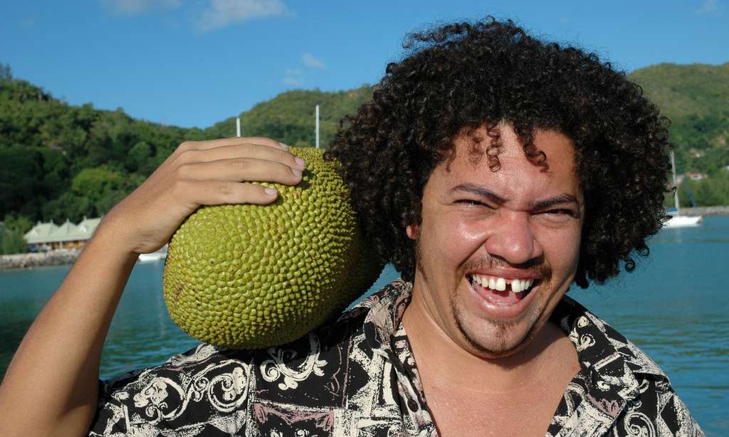 Le sourire à la pomme de jaque, fruit du jaquier Le sourire à la pomme de jaque, fruit du jaquier