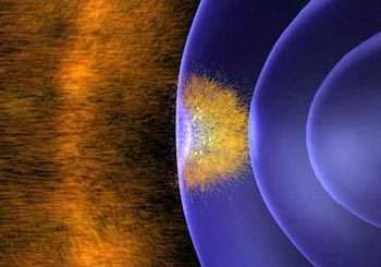 Le champ magnétique de la Terre et le vent solaire