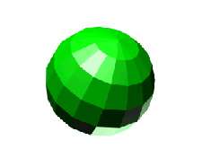 Une sphère en Modèle de Lambert ou Flat Shading
