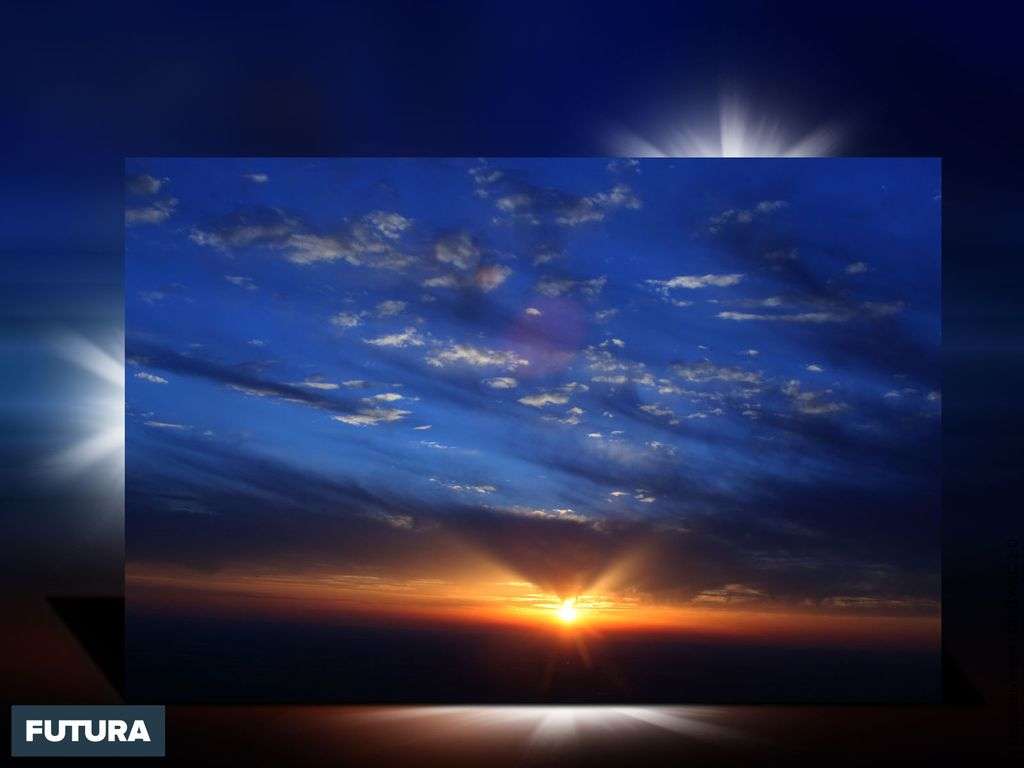 Fond D Ecran Coucher De Soleil Bleu Et Or
