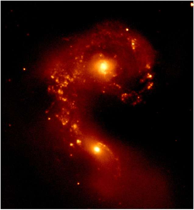 Galaxies des Antennes en infrarouge proche