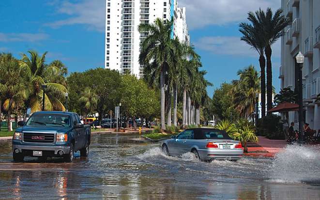 Les inondations sur les côtes américaines se produisent depuis des années. La photo ci-dessus montre une inondation à Miami en 2010 © Steve Rothaus, Miami Herald