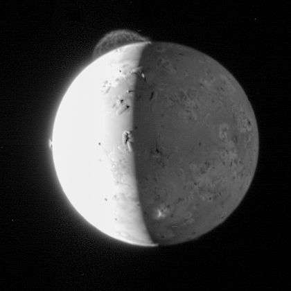 Le volcan Tvashtar sur Io, vu par New Horizons. Crédit Nasa