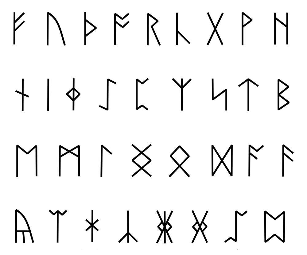 Runes anglo-saxonnes collectivement baptisées furhorc © Éditions Flammarion
