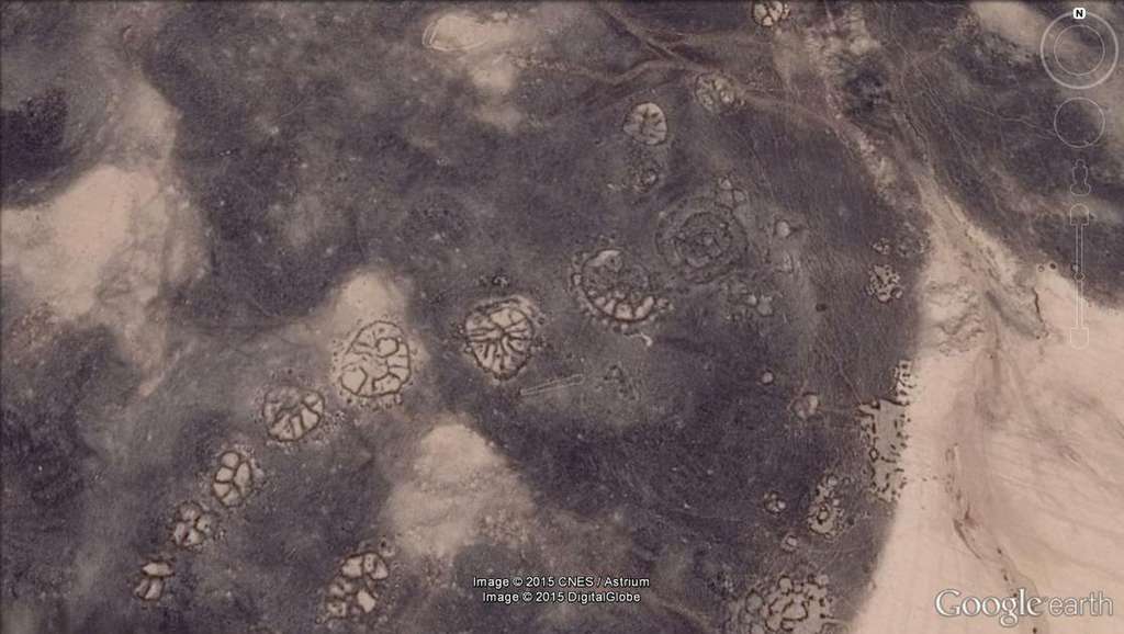 Ces géoglyphes, en Jordanie, sont-ils les plus anciens ? © Google Earth