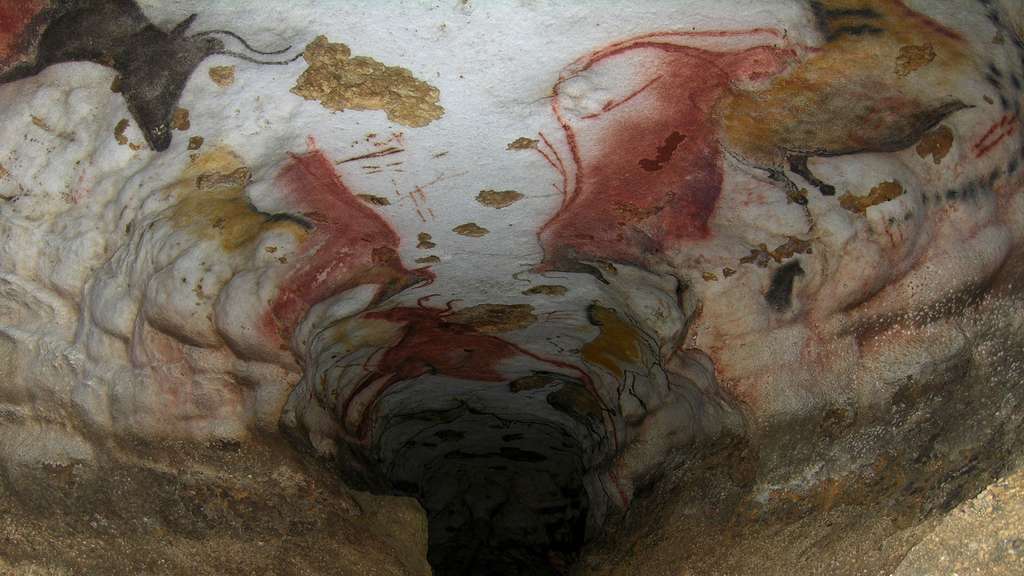 Une galerie à Lascaux Une galerie à Lascaux