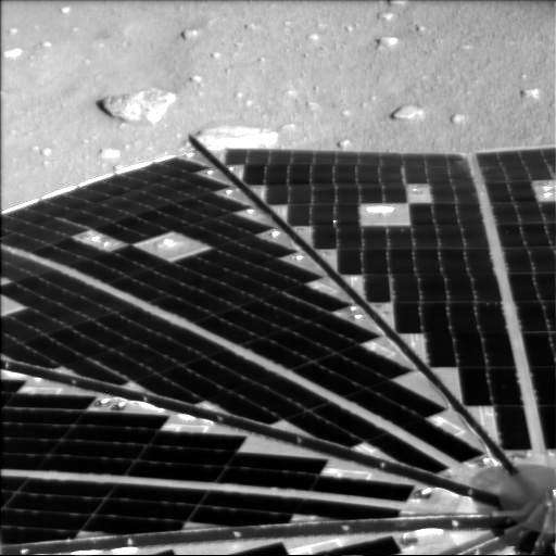 Un des panneaux solaires de Phoenix Un des panneaux solaires de Phoenix