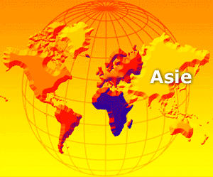 Position de l'Asie sur le globe terrestre. © Futura-Sciences