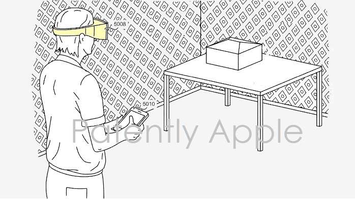 L'iPhone ne viendra pas se placer dans le casque mais servira de contrôleur sans fil © Patently Apple