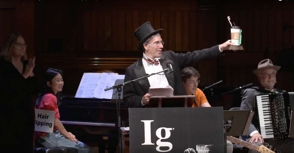 Le prix Ig Nobel renvoie au thème choisi pour cette année : les habitudes. © Improbable Research, YouTube
