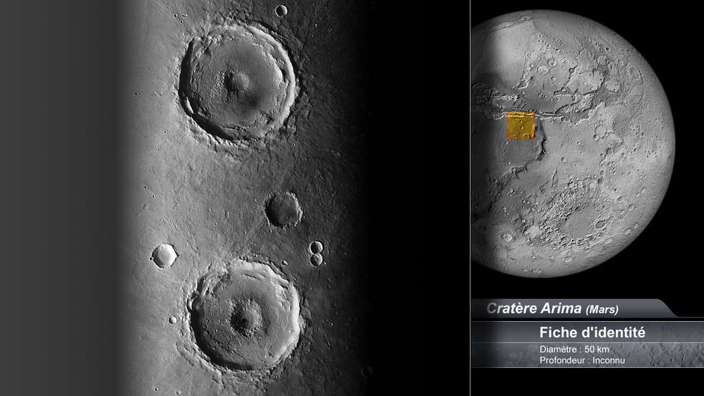 Le cratère Arima sur Mars Le cratère Arima sur Mars