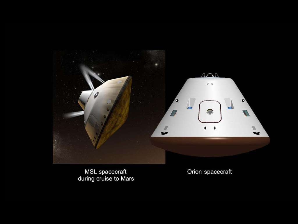 MSL et Orion, deux capsules pour l’exploration de Mars MSL et Orion, deux capsules pour l’exploration de Mars