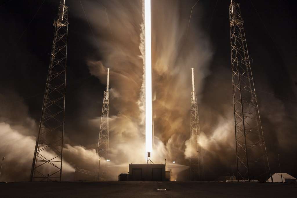 Décollage du lanceur Falcon 9 le 4 mai 2019. © SpaceX