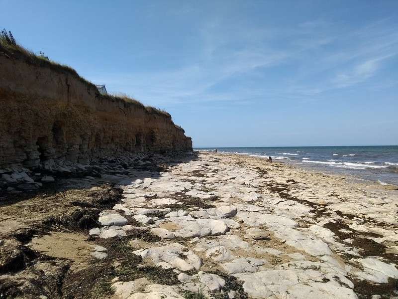 Les falaises et les plages de Lions-sur-Mer sont connues pour être un important site à fossiles. © patrick janicek, Flickr, CC by 2.0