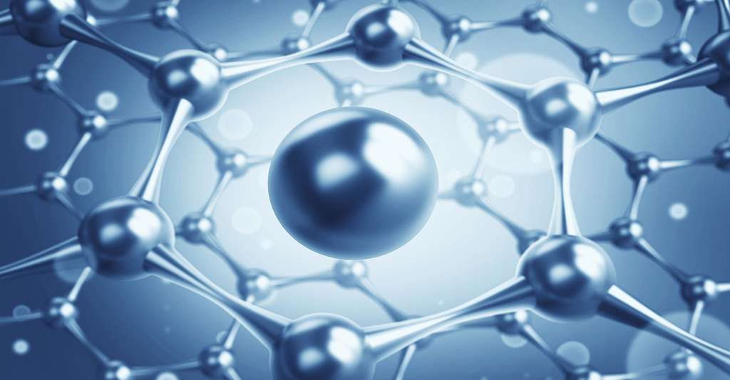 Les nanotechnologies font leur révolution ! Ici, une vue en 3D d'une bille de graphène. © Anna Kireieva, Shutterstock