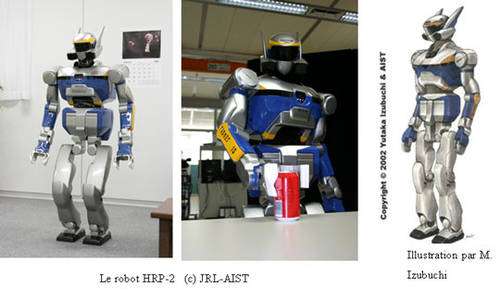 Le robot HRP-2, dessiné par Yutaka Izubuchi. © DR