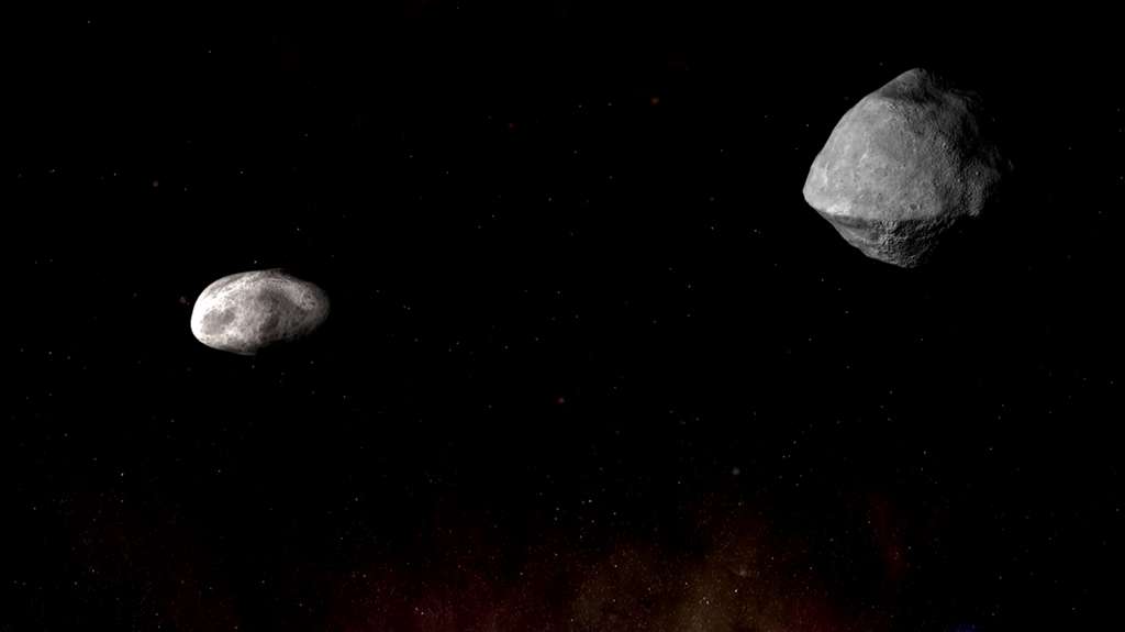 L'astéroïde Didymos est un système double, orbitant à 472.000.000 de kilomètres de la Terre. © ESA