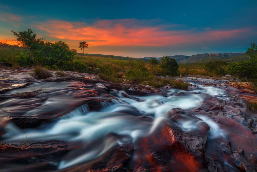 La rivière Prata au coucher du soleil La rivière Prata au coucher du soleil