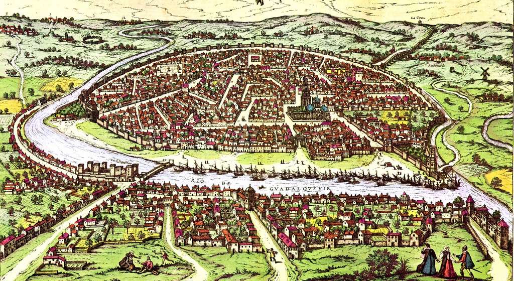 La ville de Séville par Joris Hoefnagel, fin XVIe siècle. © Historic Cities Research Project, Creative Commons