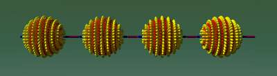 Nanopolymère formé par association de nanoparticules. Crédit :Science Nanopolymère formé par association de nanoparticules. Crédit :Science