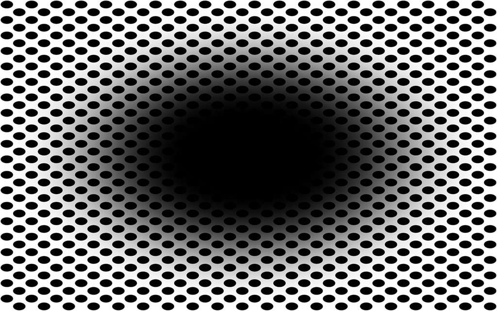 L’illusion d’optique baptisée le « trou en expansion » est capable de tromper le réflexe de dilatation de nos pupilles. © Laeng, Nabil et Kitaoka, Université d’Oslo