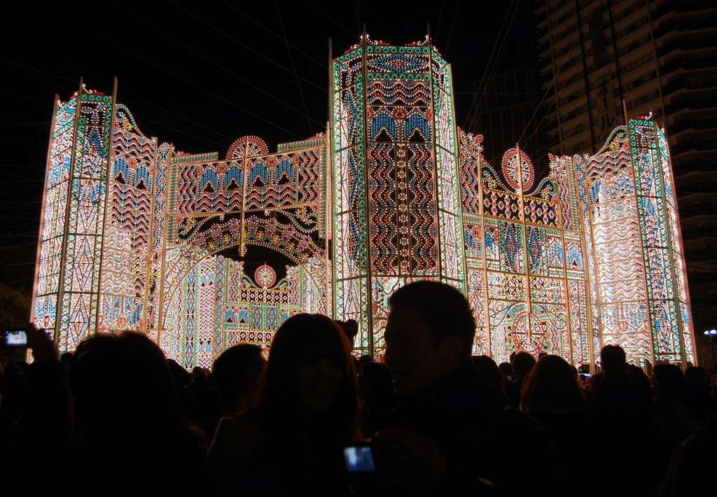 Les illuminations de Kobe, au Japon Les illuminations de Kobe, au Japon