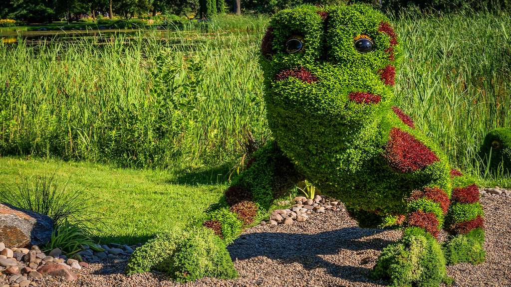 Mosaïculture de grenouille par le jardin botanique d’Atlanta Mosaïculture de grenouille par le jardin botanique d’Atlanta