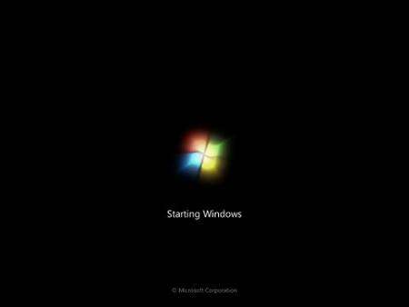 Ecran de démarrage de Windows 7 © Microsoft