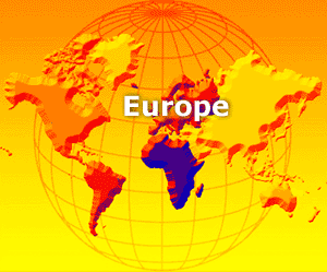 Position de l'Europe sur le globe terrestre. © Futura-Sciences