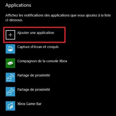 Cliquez sur « Ajouter une application ». © Microsoft
