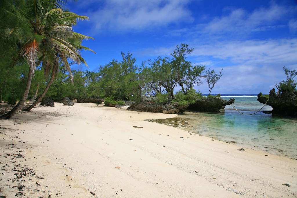 Sable blanc et cocotiers à Rimatara Sable blanc et cocotiers à Rimatara