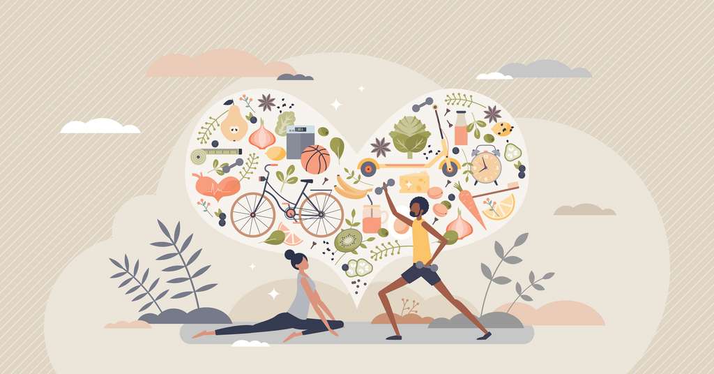 Tous les conseils et astuces positives dont vous avez besoin pour protéger votre santé et vivre plus longtemps : alimentation, sport et remèdes scientifiques. © VectorMine, Adobe stock