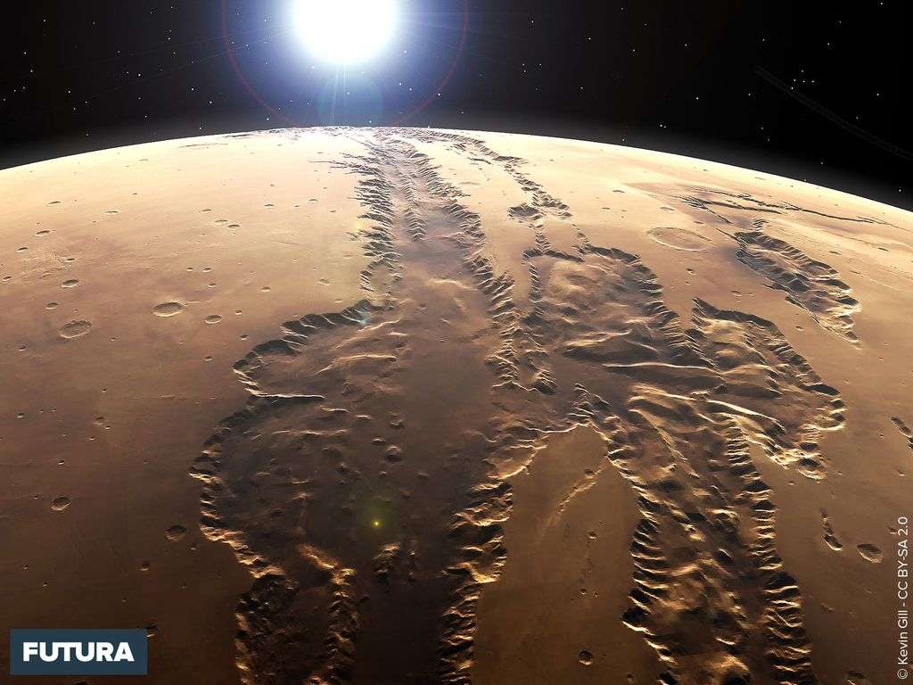 Vue de Mars Valles Marineris
