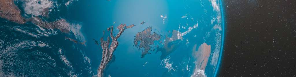 Illustration de l'océan vu de l'espace. © OSORIOartist, Adobe Stock