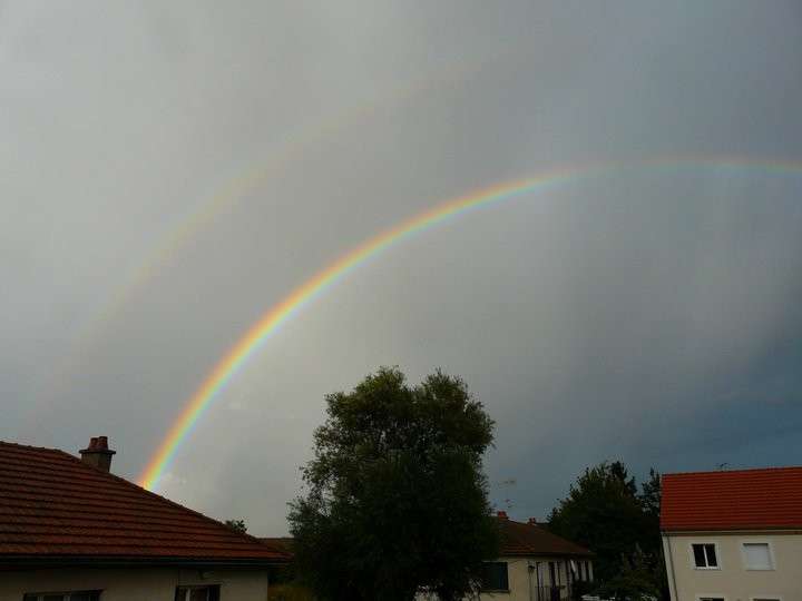 Photo d'un double arc-en-ciel Photo d'un double arc-en-ciel